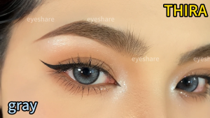 ✔️(COD) 2 buah/1 pas EYESHARE softlens THIRA Seri lensa warna softlens soflen pasang color alam GRAY/BROWN softlens mata diameter 14.2MM Tersedia selama 6 months