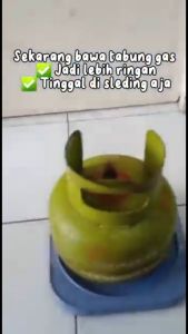 TATAKAN TABUNG GAS GALON POT TEMPAT SAMPAH RODA TROLI GAS