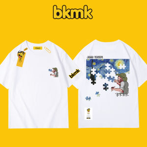bkmk | Cotton Oil Painting Print T-Shirt Loose
