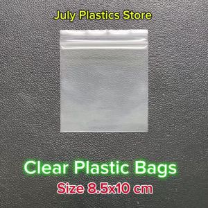 ถุงซิปใส Clear ขนาด 8.5x10 ซม. (แพค 100 ใบ) ถุงพลาสติกใส่เครื่องประดับ ถุงซิปใส่ของทั่วไป ถุงซิปแบบ A คุณภาพดี โดย July Plastics