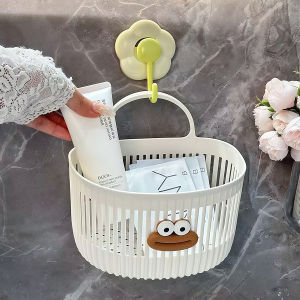 C.B.【Ready in Stock】 Plastic Hanging Bathroom Storage Basket Kitchen Bathroom Organizer
