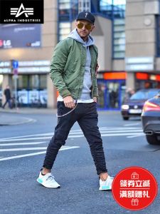 Alpha Industrial MA1 Thin Jacket Pilot Spring Autumn Outerwear L-2B Reconnaissance Aircraft Zipper Closure Regular Fit Mens Jacket