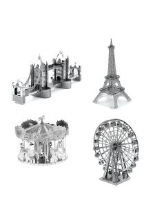 Metal Puzzle 3D Three-Dimensional Ferris Wheel Paris Tower Insect Suit Educational Assembled Toys Model Handmade Gift