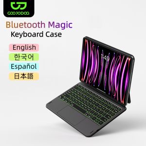 GOOJODOQ Magic Keyboard for iPad Air 6 2024 13 inch case for iPad Pro 11 12 9 Pro 13 Air 4 Air 5 for iPad 10th Generation Cover