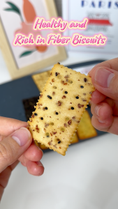 Mr.Squirrel 3 in 1 Chia Seed Biscuits with Tricolor Quinoa Soda Crackers Crispy Snack and Instant Breakfast Meal