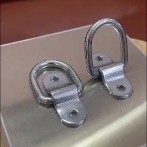 8-Piece Silver D-Ring Fixing Anchor Set Multi-Purpose Fixing Rings Suitable for Cargo Control and Surface Mounting.