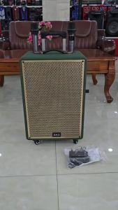 SKG ลำโพง ล้อลาก พกพา บลูทูธ 12นิ้ว 40W RMS. ไมค์ลอย 2ตัว เสียงดี เบสแน่น รุ่น KG-078 สีเขียว