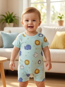 JIAOJIAOBAOBEI | Cotton Breathable Baby Onesie