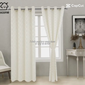 Socone Elegant Printed Blackout Curtain with Rings (1 PC) 7FT Home Decor