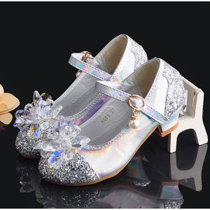 New Arrival Fashion Baby Flats Girl Spring and Autumn All-Match High Heel Princess Shoes Kids Crystal Shoes Show Leather Shoes
