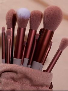 Kuas Make Up Set 13pcs  Lengkap Pouch Lembut Set Kosmetic Brush Makeup Powder Eye Shadow Foundation Blusher Blending Beauty