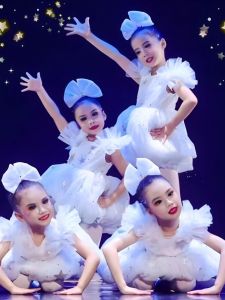 Adorable Puffy Skirt Childrens Performance Clothes Star Princess Dress for Girls Kindergarten Little Star Show Outfit