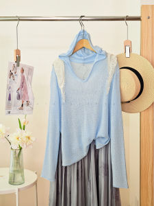 XIAOER | Linen Tencel Blended Long Sleeve Hoodie