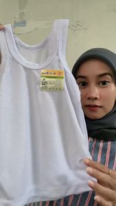 Singlet Anak Lusinan Kaos Dalam Syani Baby Salur Katun Polos Adem Lembut