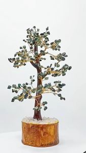 [ Woosilver ] Cây handmade đá Ngọc Lục Bảo thô tự nhiên sự may mắn - MS16