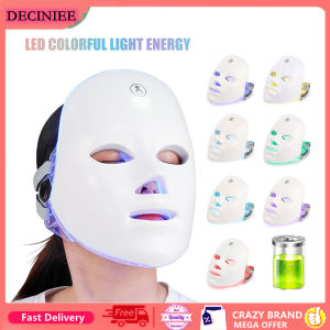 USB Charge 7 Colors LED Facial Mask Photon Therapy Skin Rejuvenation Anti Acne Wrinkle Removal Skin Care Mask Skin Brightenin