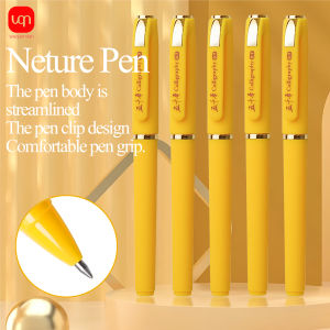 WQN-4/8/12PCS Frosted Yellow Gel Pens 0.7mm Tip Smooth Writing Yellow Ink Business Signature Pen School Office Home Use