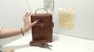 Pouch make up wanita tas kosmetik cewek beauty case kulit sintetis polos mua susun travel organizer