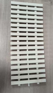 Pool grille made of PP material white I-shaped anti slip thickened drainage overflow splicing grille 30cm