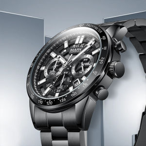 Đồng Hồ Nam Mark Fairwhale 5880 Chronograph Thép Không Gỉ Kinh Doanh Quartz Chống Nước Với Kim Chỉ Giờ Số Ả Rập