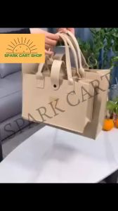 SPARKCART 1pcs Korean Original Large Capacity Bear Felt Tote Bags Handbag Travel Shopping Mother-baby Bag