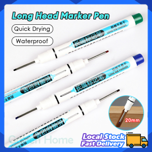 20mm Long Head Marker Pen Oily 4Colors Marker Pens Woodworking Quick Drying Oil Waterproof Permanent Paint Pen 记号笔