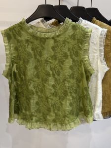 YINGDAI | Design Lace Eared Sleeveless Shirt Slimming Stylish Rejuvenating Grace 2026 New Summer Top