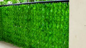 50x100cm Artificial Leaves Flower Roll Grass Wall Decor Privacy Screen Wall Fence Balcony Decoration