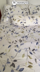 Bộ Ga Giường Tencel Silk Mẫu Sọc 4 Món Kiểu Dáng Eo Gọn - Đa Kích Thước