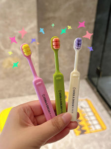 DoraADream Childrens Toothbrush Set of 3 Soft Bristle Toothbrushes for Kids Aged 3 to 8 Years Old Oral Care Cleaning Tools