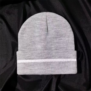 Mũ Len Dệt Kim Phản Quang Mùa Đông Cho Nam Và Nữ Thường Ngày Ngoài Trời Không Viền Màu Kẹo Thời Trang Thể Thao Mũ Trùm Đầu