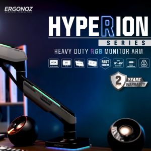 ERGONOZ Hyperion Heavy Duty RGB Monitor Arm แขนจับจอ ขาตั้งจอคอม ขาตั้งจอ ขาตั้งจอคอมพิวเตอร์ รุ่น EGN-HYPERION ใช้กับจอ 49นิ้วได้ - Lazada