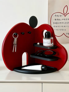 LYMTICS Korean Style  Design Solid Wood Desktop Organizer Key Holder Bedroom Home Storage Shelf INS Trend Half Handmade