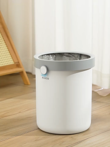 SyokSyok ECOCO Open Top Trash Bin Pressure Ring Garbage Bin PP Durable Waste Basket Home Office Bathroom