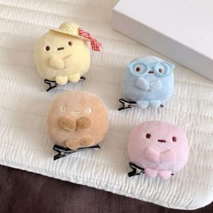 MENGWU | Cute Plush Ahoge Round Bun Cartoon Hair Clip