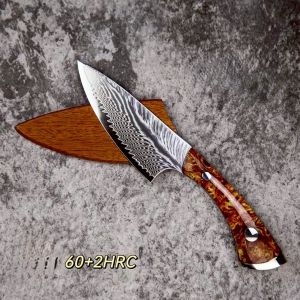 มีดพก ดามัสกัสแท้ เหล็กกล้า ตีทบ67ชั้น เปิดคม มีดเดินป่า VG-MAX รุ่นDDG-001 พร้อมจัดส่ง