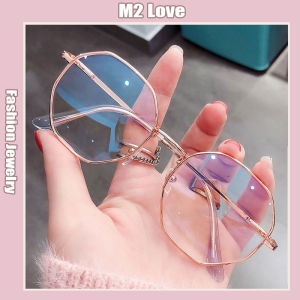 Korean fashion Glasses Polygon spectacles Gold metal frame glass eye protection eyewear