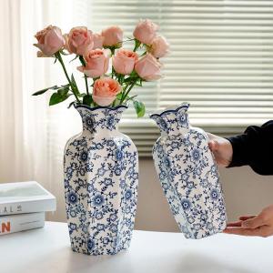 Shi Ge | New Chinese Style Blue and White Porcelain Hand-painted High-end Vase for Hydroponics