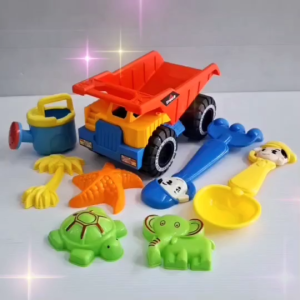 PP-POPชุดเซ็ทรถดัมพ์เล่นทราย 8 ชิ้น รถเด็กเล่นของเล่นชายหาด รถดัมพ์ตักทราย รถของเล่นชายทะเล พร้อมแม่พิมพ์บัวรดน้ำ ของเล่นทรายเล่นน้ำ