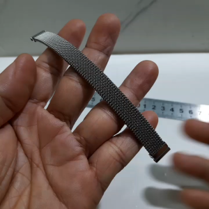 Dây đồng hồ Italy Elmitex tháo máy Size 12mm thép không gỉ Second hand