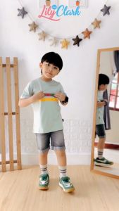 Lily And Clark Kaos Anak Laki-Laki Warna Seafoam Green KLC82