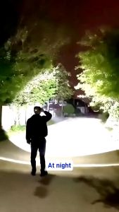 BUCKLOS Torch Light Rechargeable Super Bright  Flashlight Waterproof Long-range Searchlight with Hook