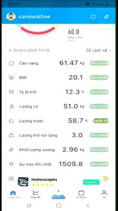 Cân Điện Tử sức khoẻ Kết Nối Bluetooth Phân Tích Chỉ Số Cơ Thể - Cân Sức Khỏe phân tích chỉ số cơ thể hàng chính hãng
