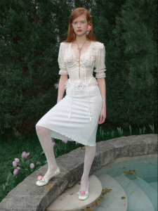 1JINN STUDIO | Naval Collar Ruffle Short Style Blouse