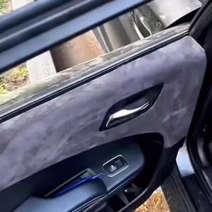30x200cm Self-Adhesive Faux Suede Fabric for Car Headliner Door Panels Dashboard Furniture Decorative Material