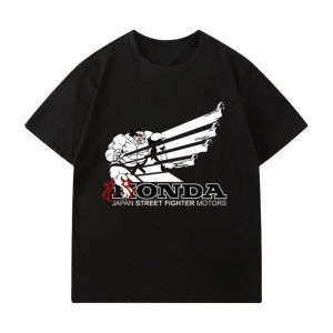 Honda | Honda CBR650R Motorcycle Modification Rider Equipment American Heavy-duty Pure Cotton Short-sleeved T-shirt Mens Print Summer