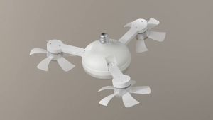 Household 3/4 Head Ceiling Fan with Light E27 Ceiling UAV Light Fan 50CM-60W 3 Color 2-IN-1 Fan Ceiling Light Fan With Remote Control