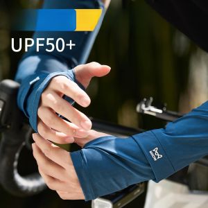 Miiow | Mens Ice Sleeve Sunscreen Breathable UV Protection Long Sleeve Cycling Sport Ice Sensation Summer New Style Nylon Fabric