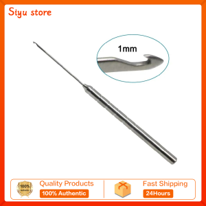 Stainless Steel Wire Hook Pointed Tip 1mm Pull Hook Round Handle Plastic Instrument