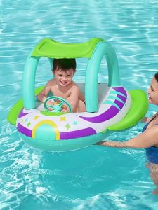 Bestway Childrens Inflatable Float Riding Swimming Ring National Day Water Boat Childrens Float Floating Bed Baby Riding
